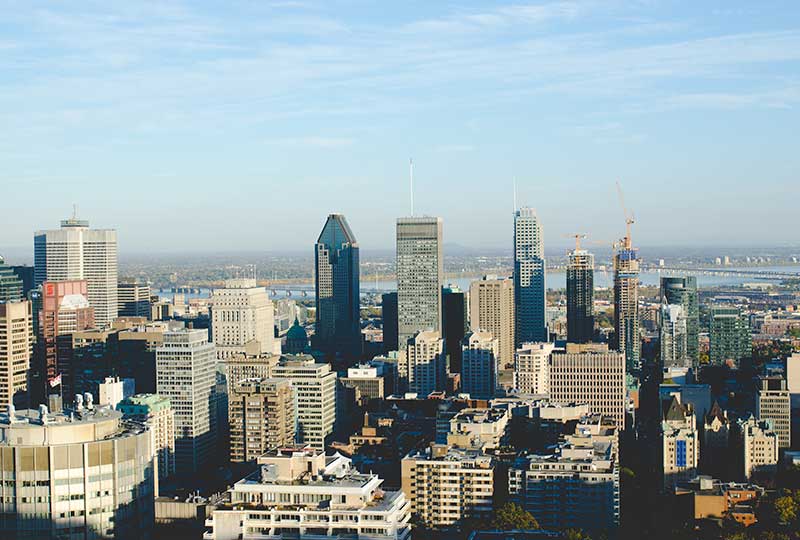 Montreal view, cities of Eastern Canada